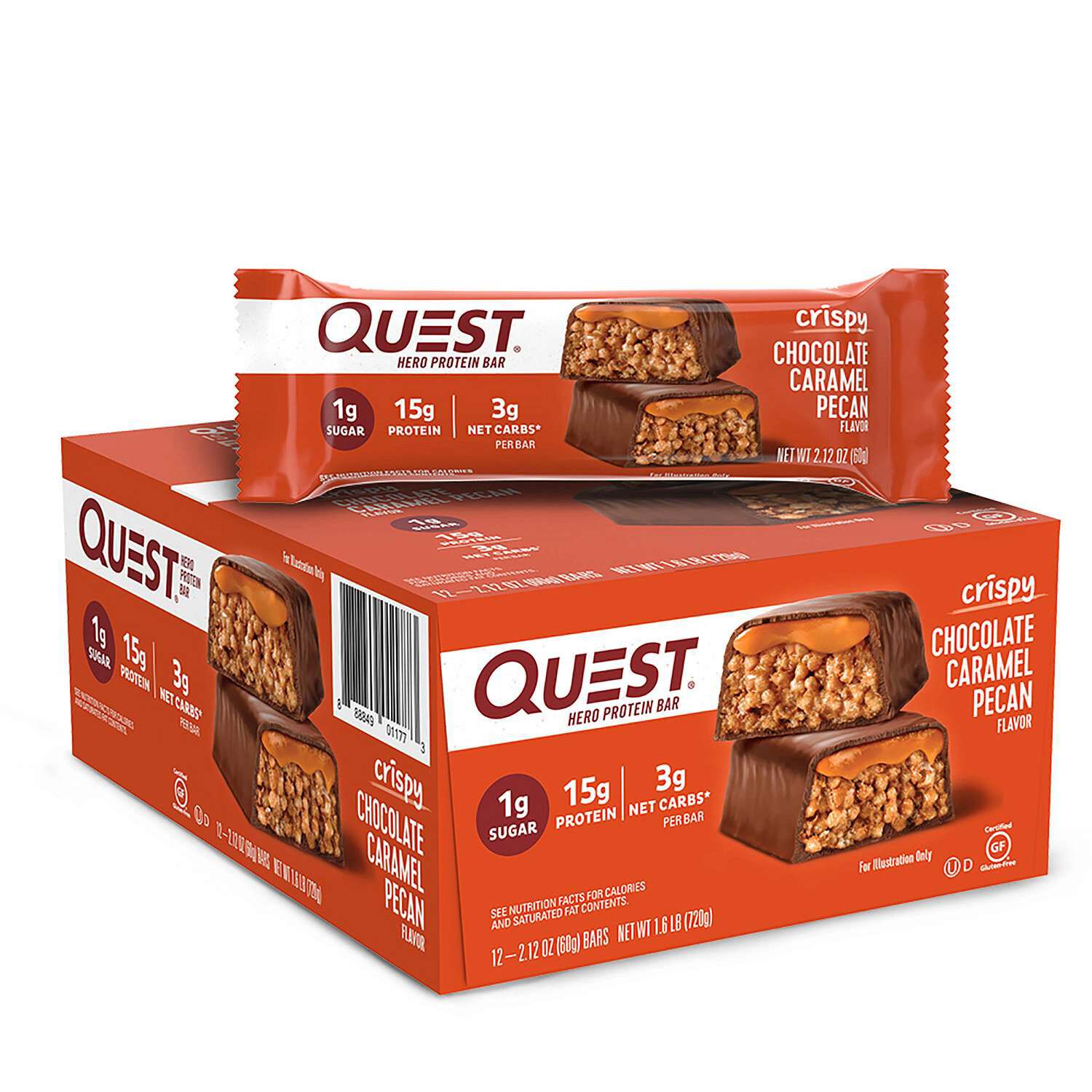 Hero Protein Bar - Chocolate Caramel Pecan - 12 Bars (12 Bars)